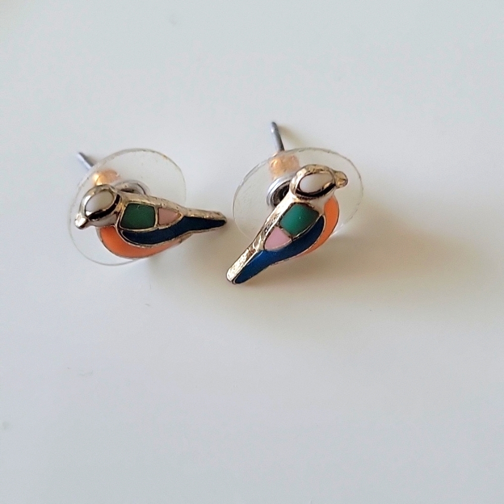 Bird earrings studs